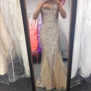 Gold sequin mermaid dress